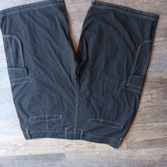 LA Gate Men’s 38  Black Shorts Y2K 2000s Carpenter  Baggy Beach A11 - Picture 3 of 5